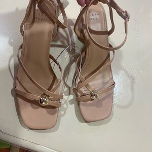 A New Day Women's Nude Strappy Sandals